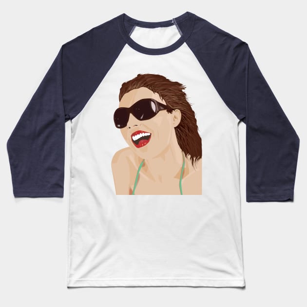 Summer Girl Baseball T-Shirt by toz-art